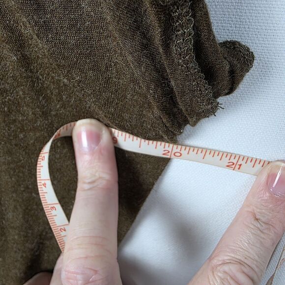 IRO Brown Angora Blend Ruffle Sleeve Top Size Extra Small Minimalist Neutral - Picture 5 of 6